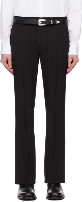 Photo: International Gallery BEAMS Black Stretch Flare Trousers