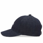 A.P.C. Men's Charlie Logo Cap in Indigo
