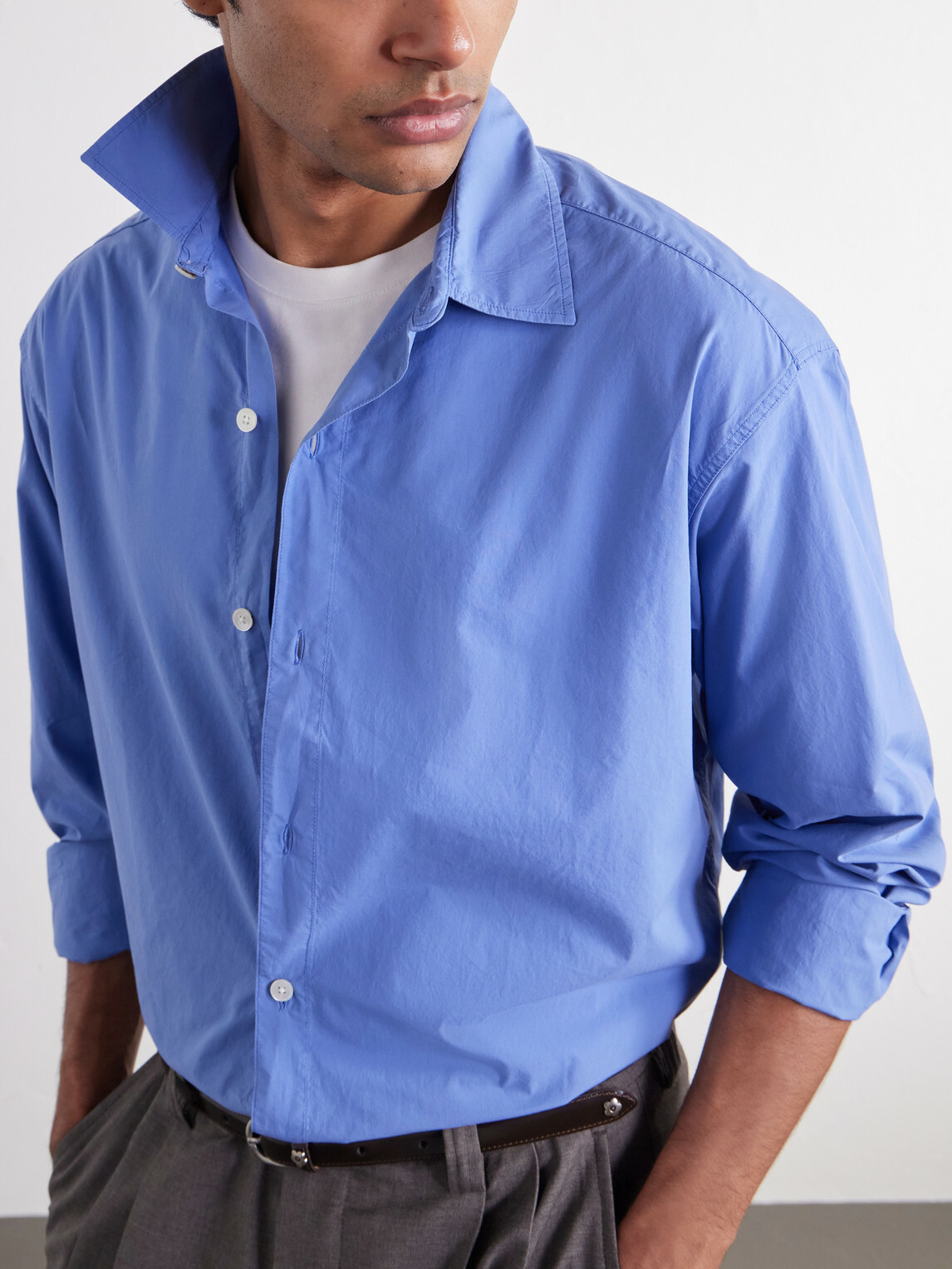 mfpen - Generous Cotton-Poplin Shirt - Blue