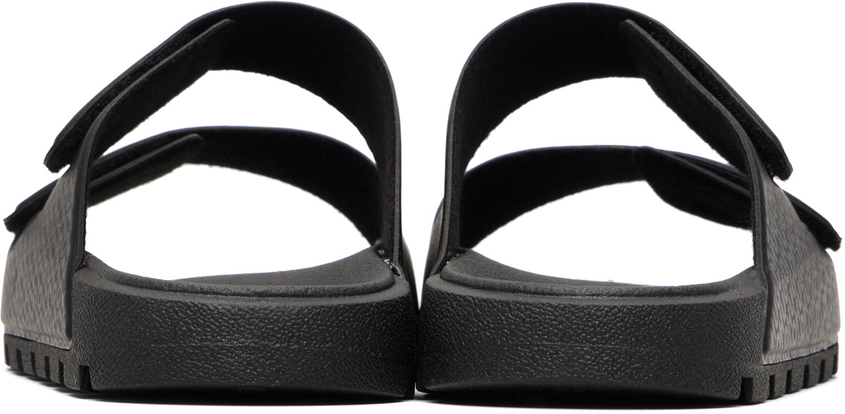 Hugo Black Printed-Logo Sandals