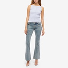 Courreges Women's Rib Knit Swallow Tank Top in Dark Lilac