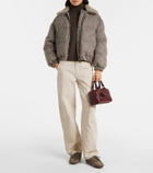 Brunello Cucinelli Monili shearling-trimmed suede moccasins