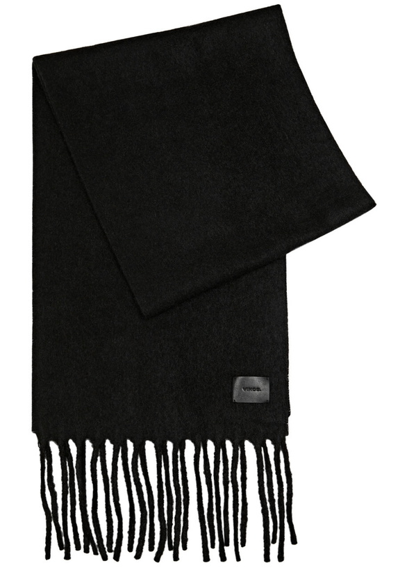 Photo: Vince Fringed Alpaca-blend Scarf - Black - One Size