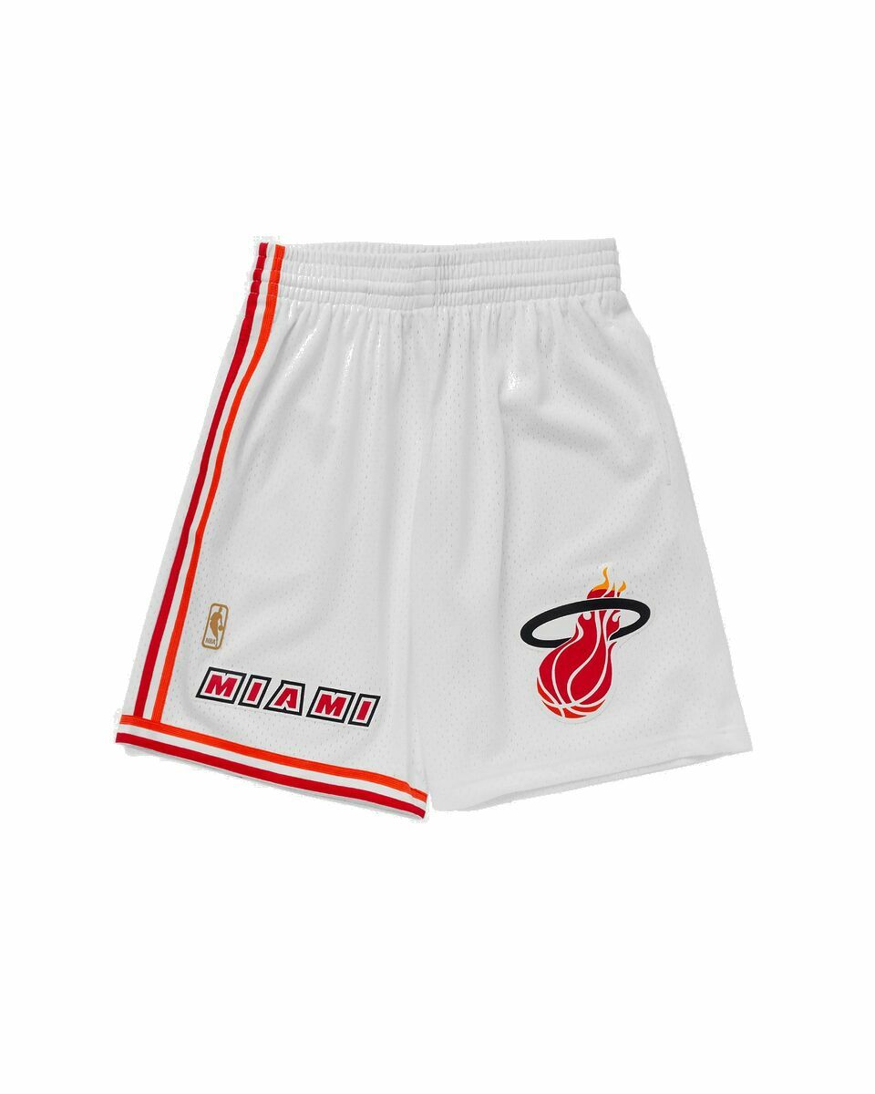 Photo: Mitchell & Ness Nba Swingman Shorts Miami Heat Home 1996 97 White - Mens - Sport & Team Shorts