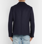 SALLE PRIVÉE - Daven Double-Breasted Virgin Wool-Blend Peacoat - Blue