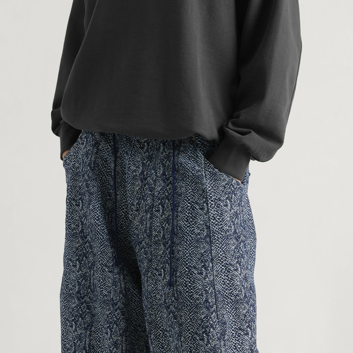 Needles Women's H.D. Python Jacquard Pant in Indigo