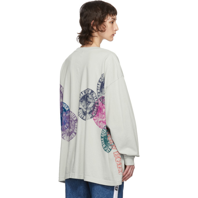 Some Ware Off-White Flower Circle New Body Long Sleeve T-Shirt