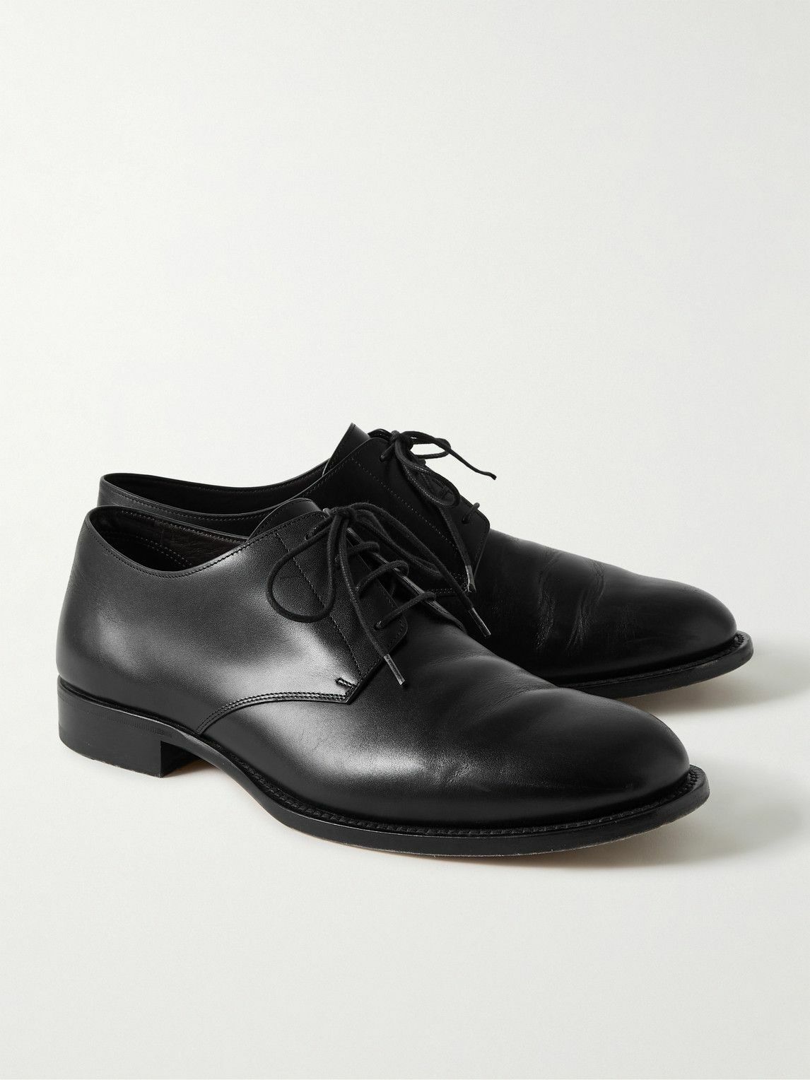 The Row - Novus Leather Derby Shoes - Black