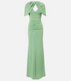 Rebecca Vallance Isla caped ruched gown