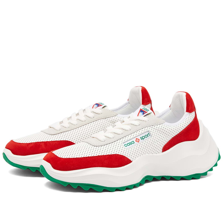 Photo: Casablanca Men's Atlantis Sneakers in White/Red