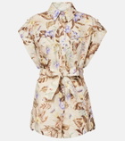Zimmermann Floral linen romper
