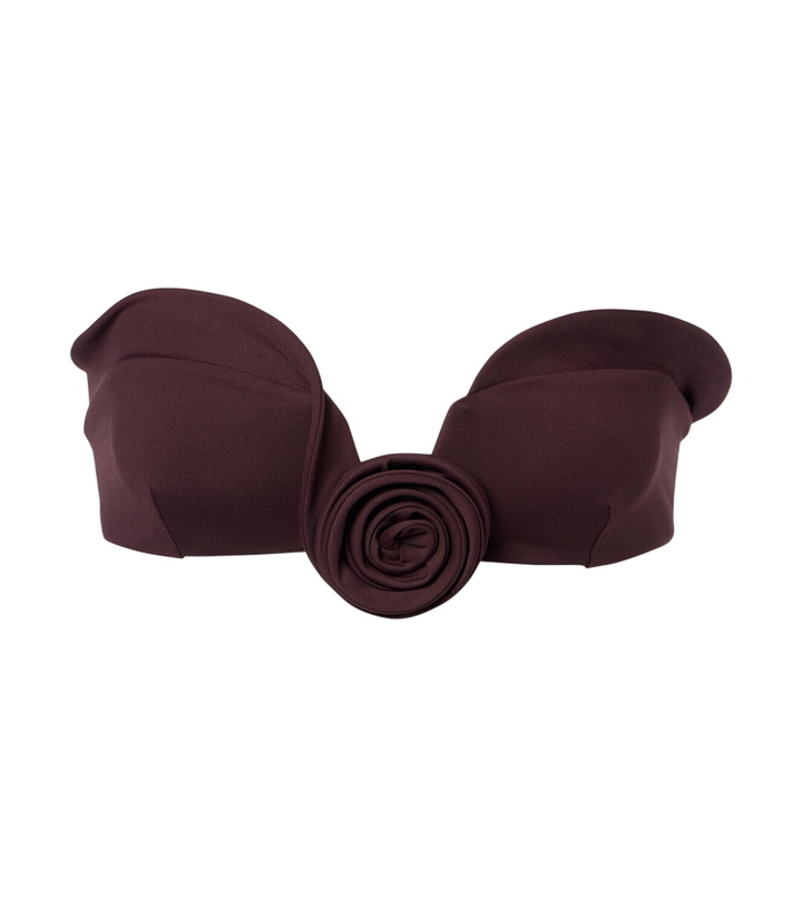 Photo: Magda Butrym Floral-appliqué bikini top