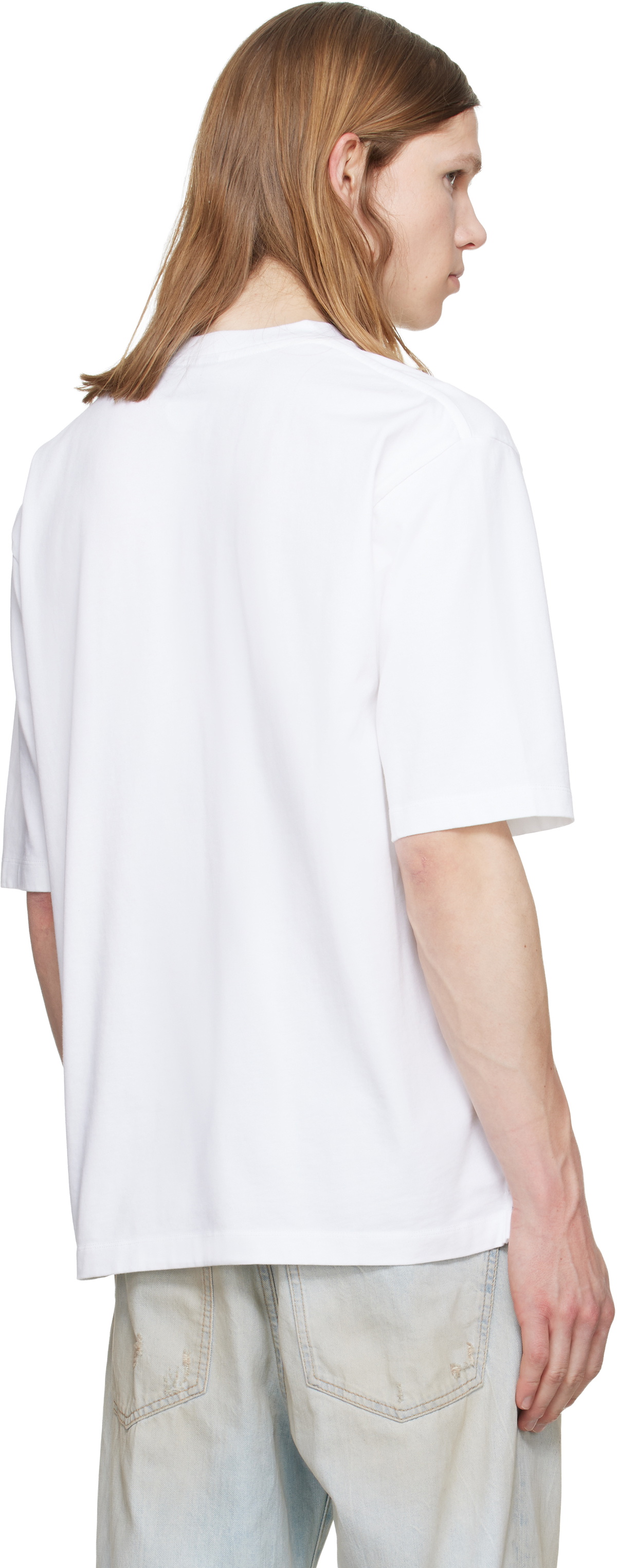 Dsquared2 White Rider Loose Fit T-shirt