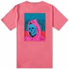 Tired Skateboards Men's Creepy Skull T-Shirt in Pink