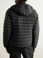 Aztech Mountain - Slim-Fit Stretch-Jersey Trimmed Quilted Shell Down Jacket - Black
