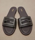 Fendi Baguette® leather slides