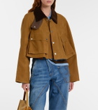 JW Anderson Corduroy-trimmed cropped cotton jacket