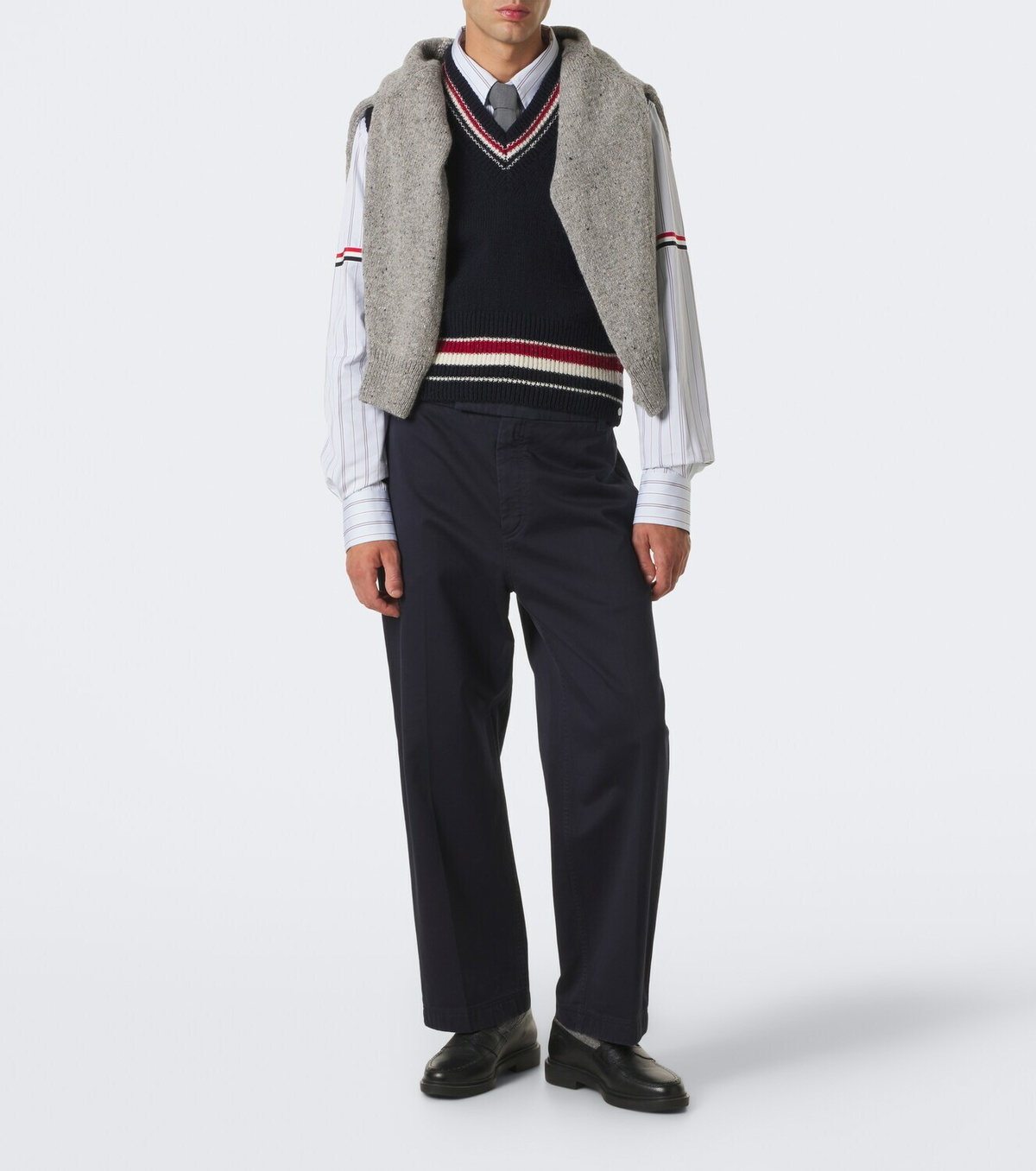 Thom Browne Wool and mohair sweater vest