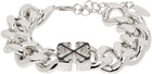 Off-White Silver & Black Arrow Chain Bracelet