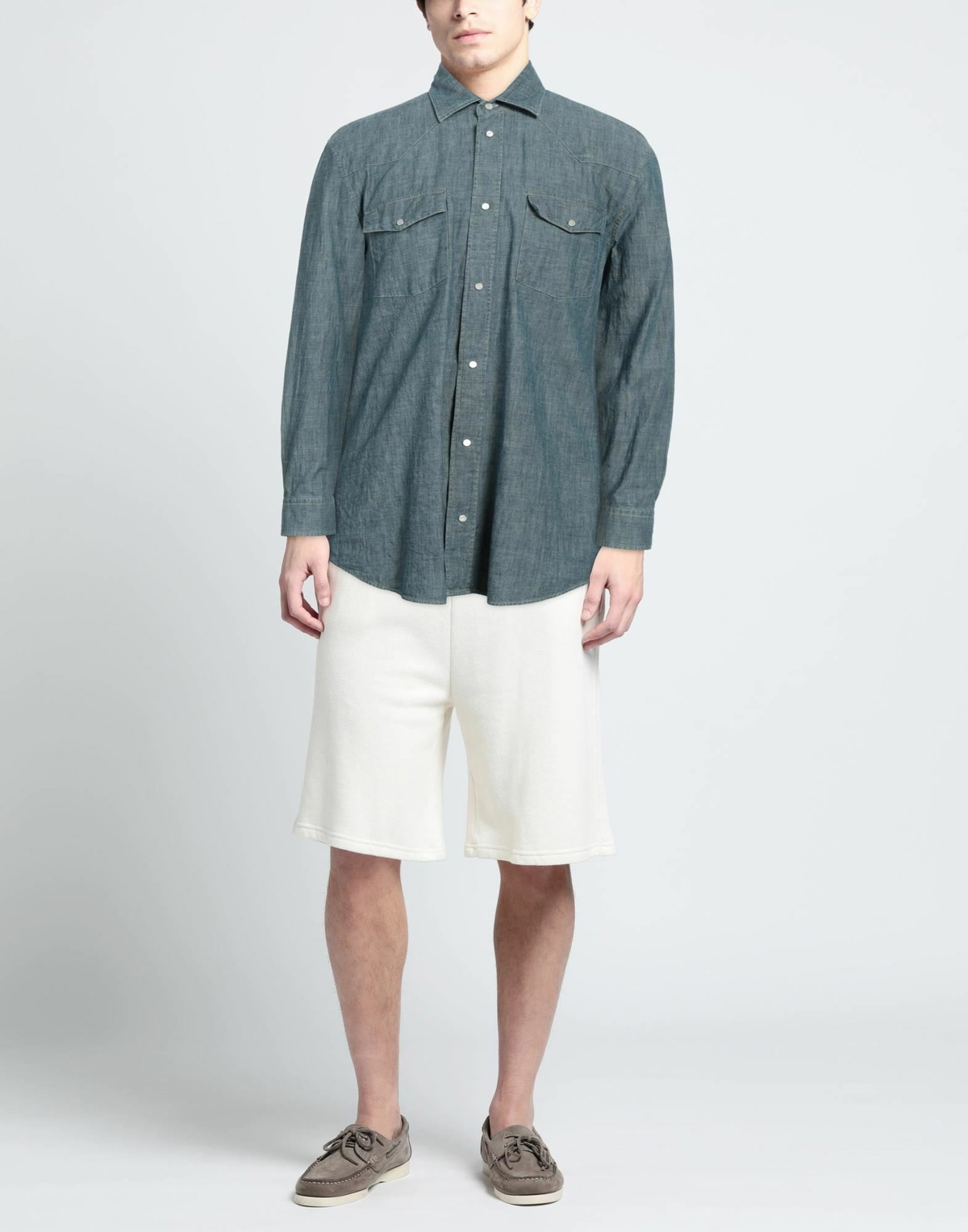 Dondup Mens Denim shirt Pastel in Blue
