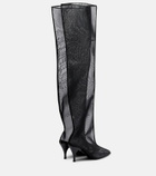 Herbert Levine Drawing A Blank 85 mesh knee-high boots