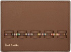 Paul Smith Brown Woven Front Card Holder