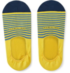Marcoliani - Invisible Touch Striped Stretch Pima Cotton-Blend No-Show Socks - Yellow