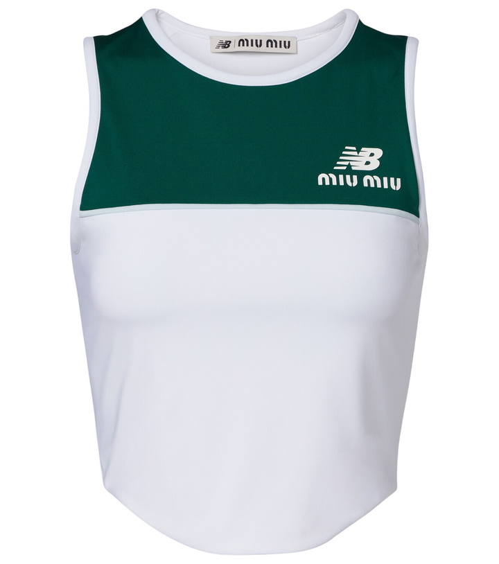 Photo: Miu Miu x New Balance jersey tank top