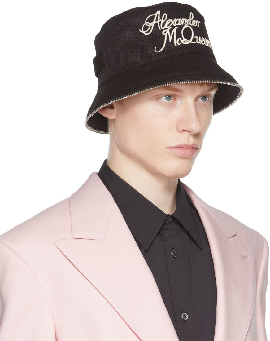 Alexander McQueen バケットハット ブラック　L Alexander McQueen Black Blake Bucket Hat Alexander McQueen