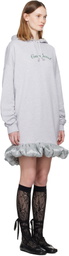 LAURA ANDRASCHKO Gray 'Courchevel' Hoodie Midi Dress