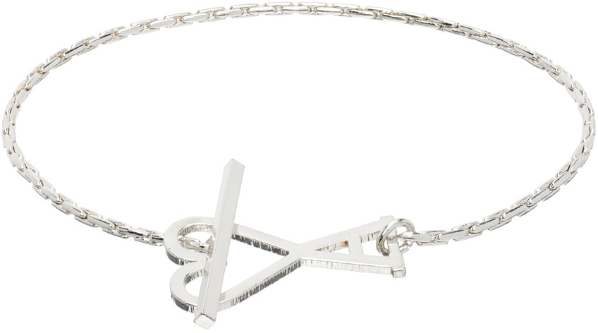 AMI Paris Silver Ami de Cœur Chain Bracelet