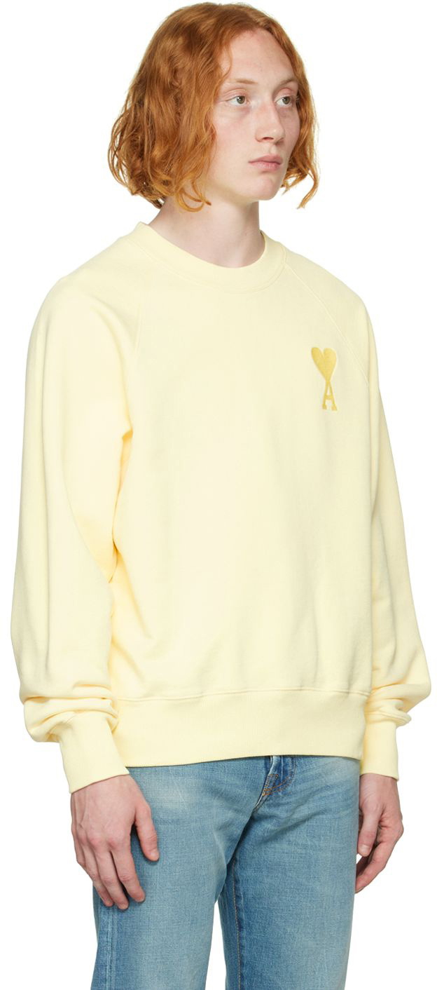 AMI Paris Yellow Ami de Cœur Sweatshirt AMI