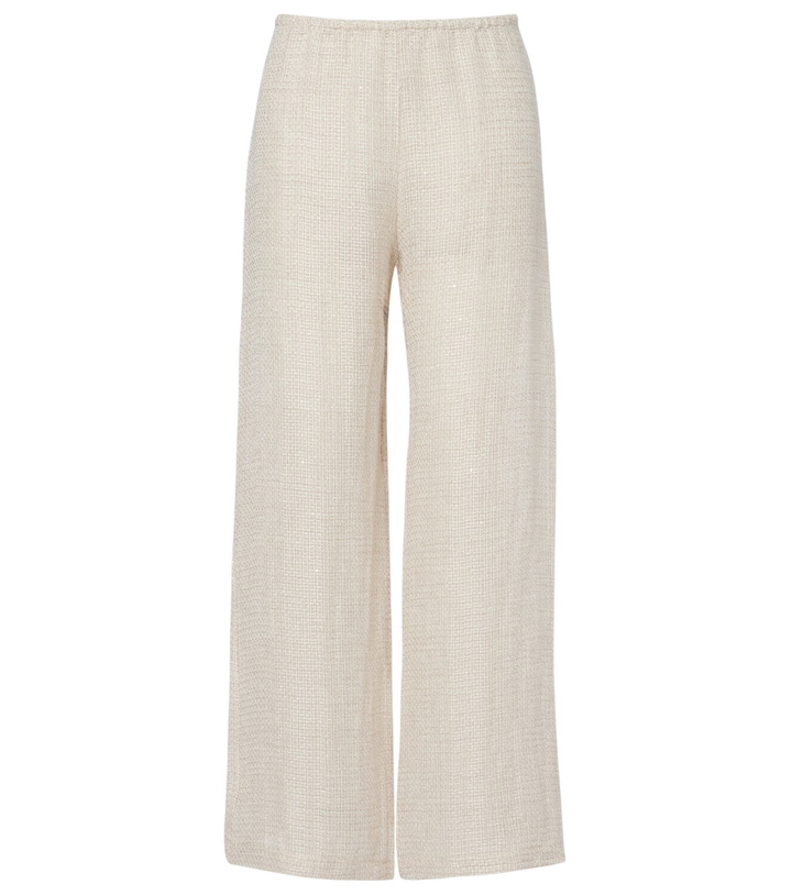 Photo: Leset Stella sequined linen-blend wide-leg pants