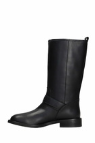 Via Roma 15 Low Heels Ankle Boots In Black Leather