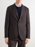 Slowear - Wool-Blend Flannel Suit Jacket - Brown