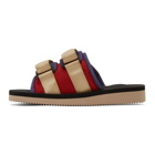 Suicoke Red and Black Moto CAB Sandals