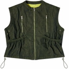 The Open Product Women's Shirring Workwear Vest in Charcoal
