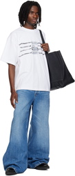 Alexander Wang White Oversized Graphic T-shirt