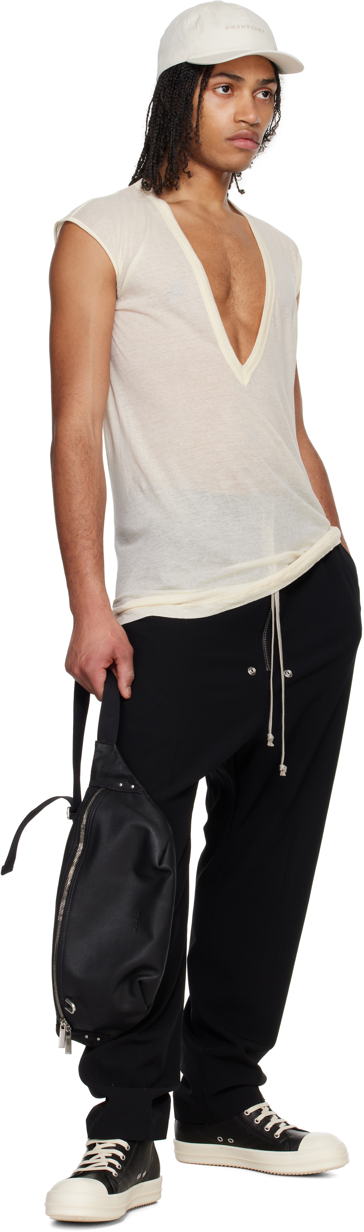 Rick Owens Black Hollywood Bumbag Pouch