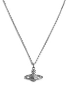 Vivienne Westwood Mini Bas Relief orb Necklace - Silver - One Size