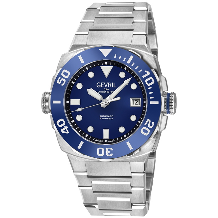 Photo: Gevril Fortuna Automatic Blue Dial Mens Watch 47404B