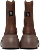 R13 SSENSE Exclusive Brown Chunky Workwear Boots