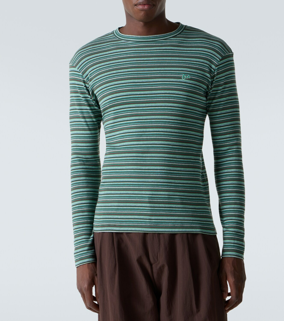 ERL Striped cotton jersey T-shirt