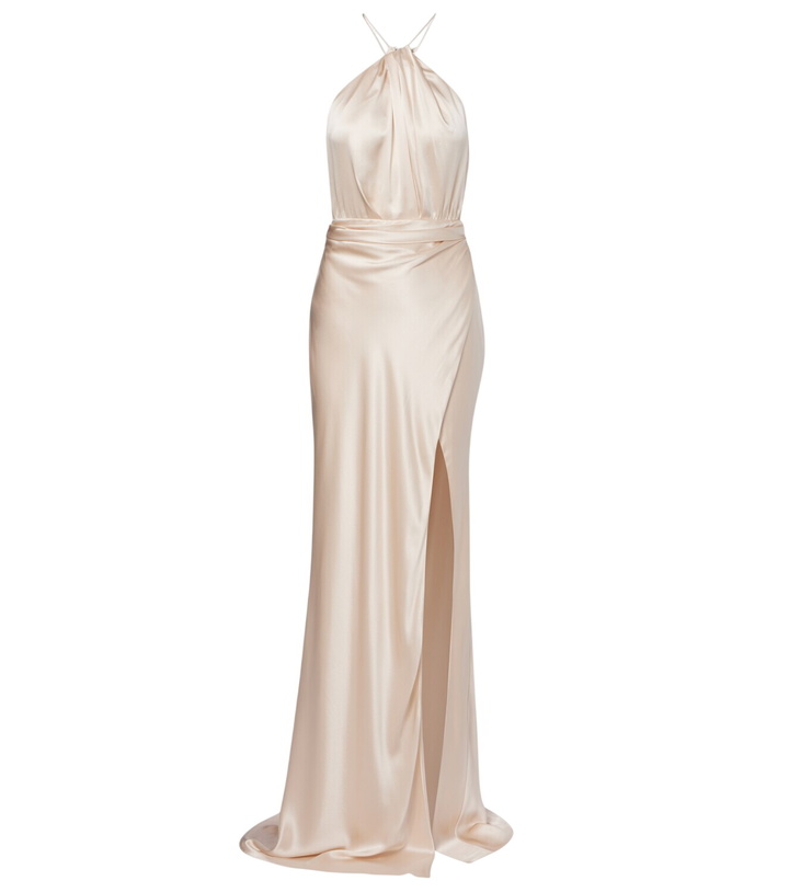 Photo: The Sei Halterneck silk satin gown