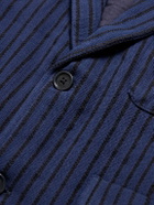 Kardo - Hugh 2.0 Unstructured Striped Cotton Suit Jacket - Blue