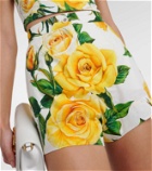 Dolce&Gabbana Floral high-rise cotton shorts