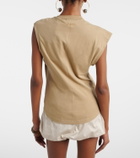 Isabel Marant Nayda gathered cotton jersey T-shirt