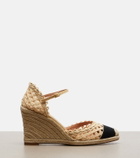 Aquazzura Sunburst raffia espadrille wedges