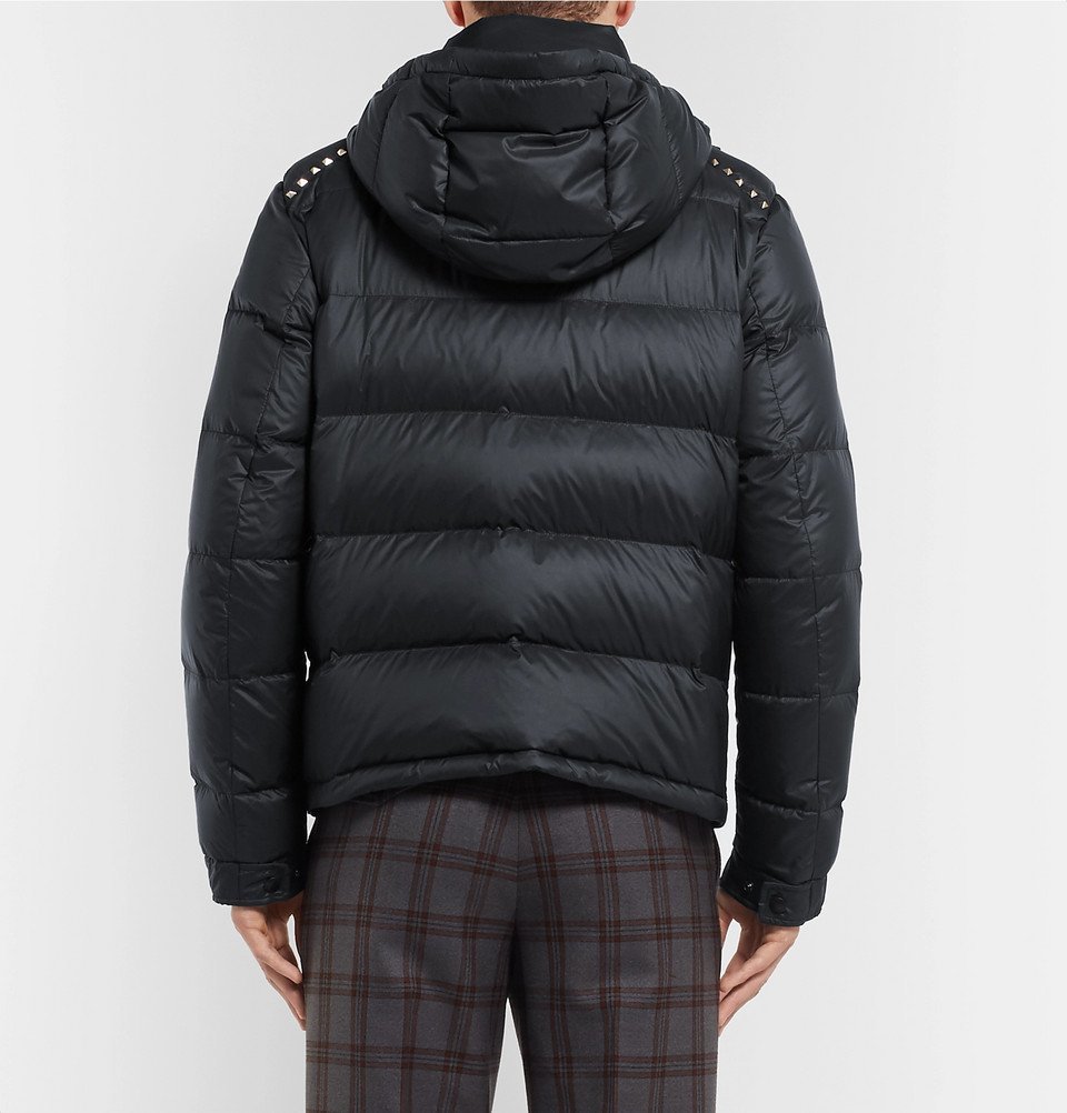 Valentino - Rockstud Quilted Shell Hooded Down Jacket - Men - Midnight blue