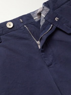 Brunello Cucinelli - Straight-Leg Cotton-Gabardine Cargo Shorts - Blue